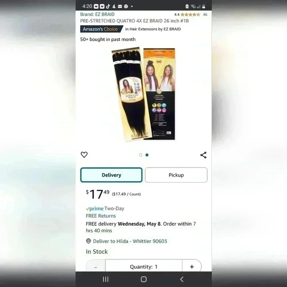 Ezbraid fiber hair color is blue - Picture 3 of 9